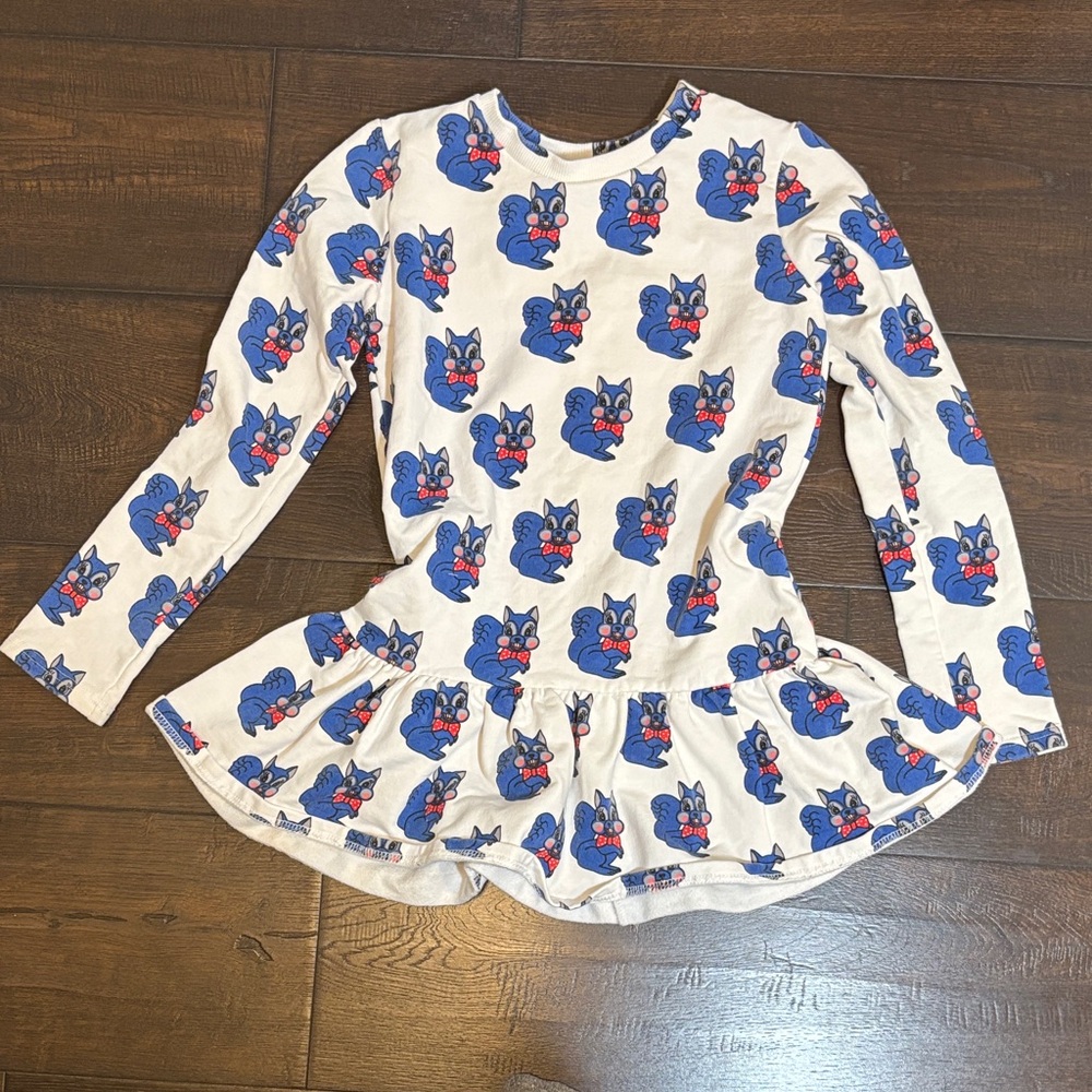 Blue and White Kids Casual Dress